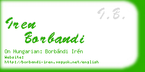 iren borbandi business card